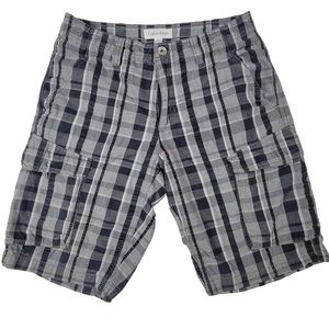 CALVIN KLEIN Plaid Cargo Shorts Size 29